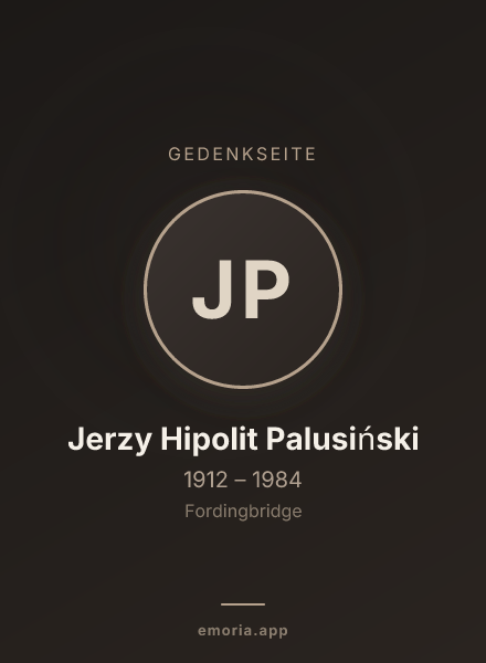 Gedenkportrait von Jerzy Hipolit Palusiński