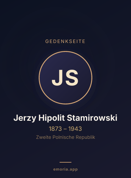 Gedenkportrait von Jerzy Hipolit Stamirowski