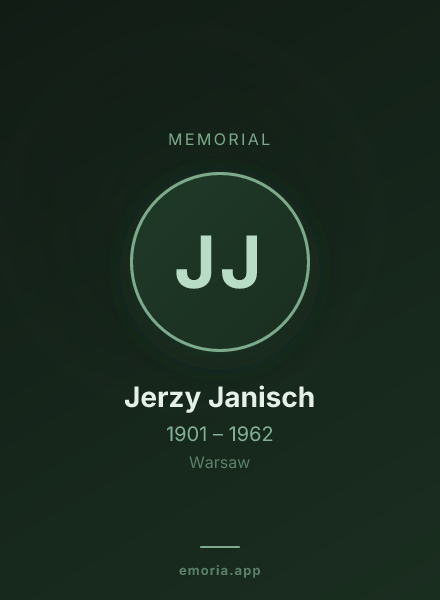 Memorial portrait of Jerzy Janisch