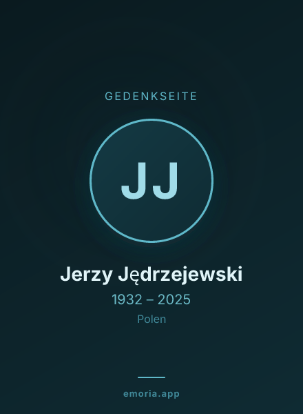 Gedenkportrait von Jerzy Jędrzejewski