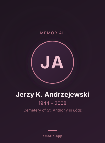Memorial portrait of Jerzy K. Andrzejewski