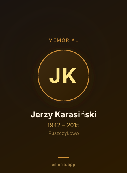 Memorial portrait of Jerzy Karasiński