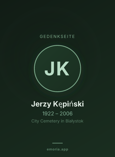 Gedenkportrait von Jerzy Kępiński