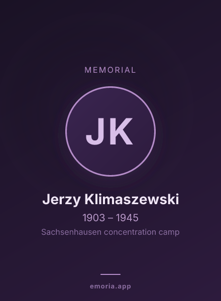 Memorial portrait of Jerzy Klimaszewski