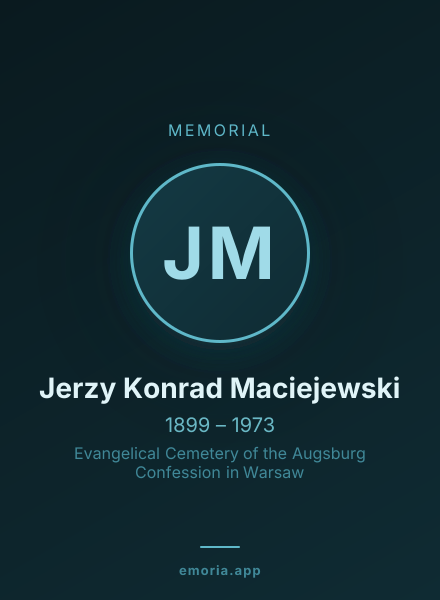 Memorial portrait of Jerzy Konrad Maciejewski