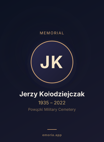 Memorial portrait of Jerzy Kołodziejczak