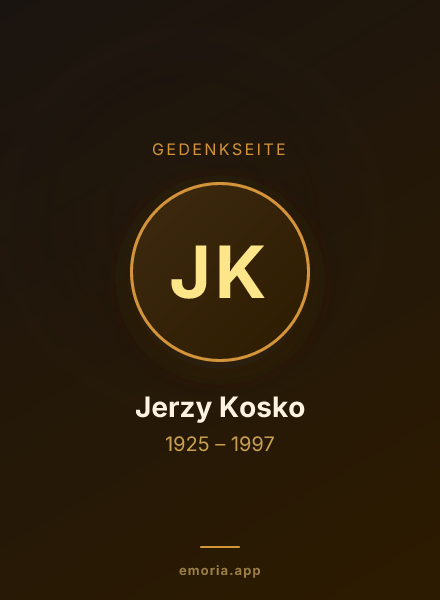 Gedenkportrait von Jerzy Kosko