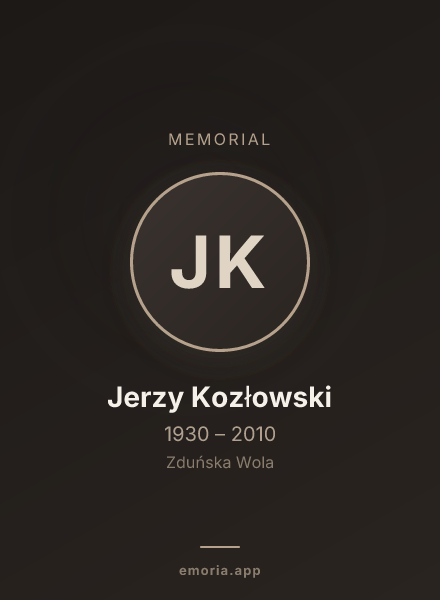 Memorial portrait of Jerzy Kozłowski