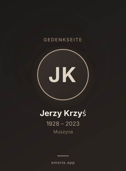 Gedenkportrait von Jerzy Krzyś