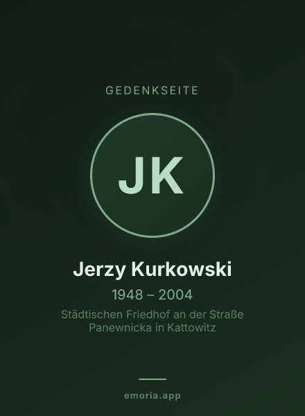 Gedenkportrait von Jerzy Kurkowski