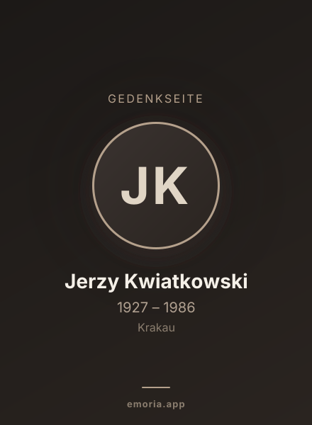 Gedenkportrait von Jerzy Kwiatkowski