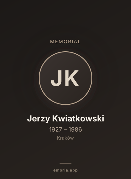 Memorial portrait of Jerzy Kwiatkowski