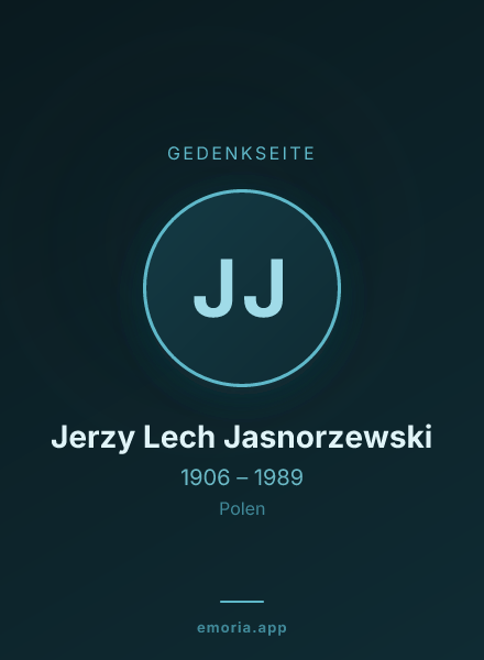 Gedenkportrait von Jerzy Lech Jasnorzewski