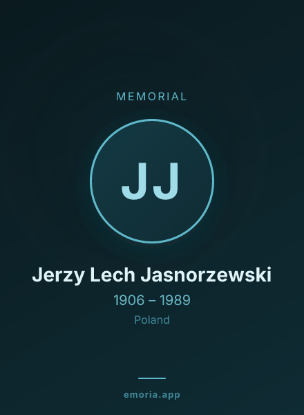 Memorial portrait of Jerzy Lech Jasnorzewski