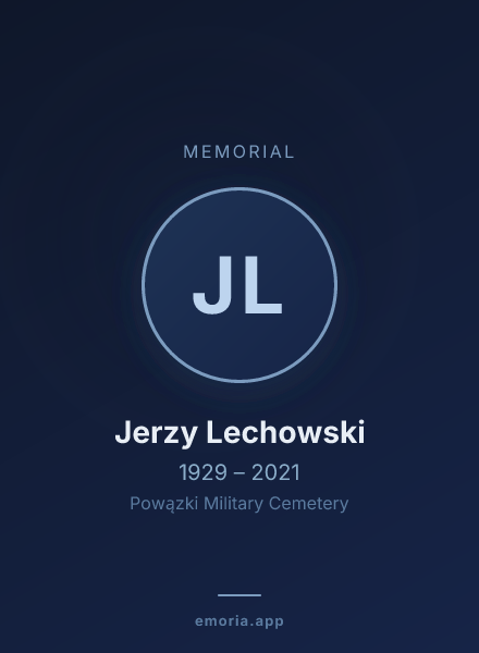 Memorial portrait of Jerzy Lechowski