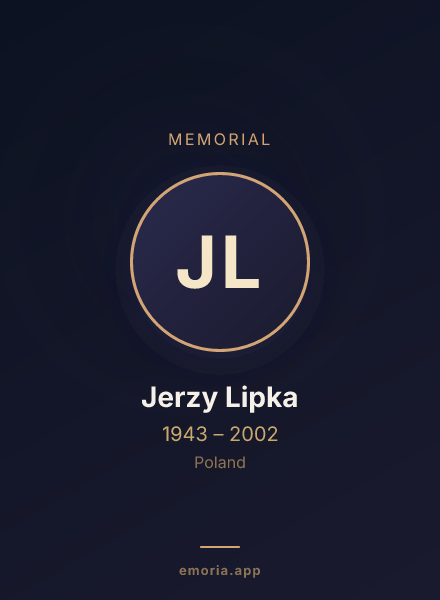 Memorial portrait of Jerzy Lipka