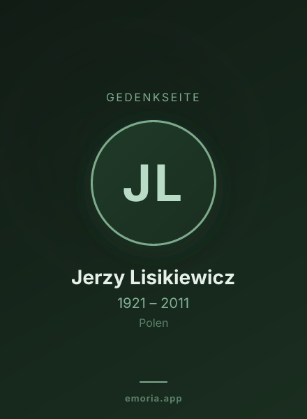 Gedenkportrait von Jerzy Lisikiewicz