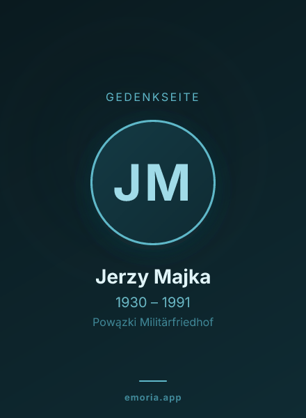 Gedenkportrait von Jerzy Majka