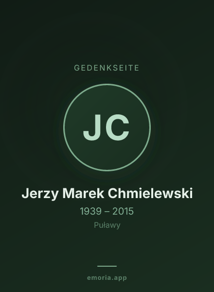 Gedenkportrait von Jerzy Marek Chmielewski