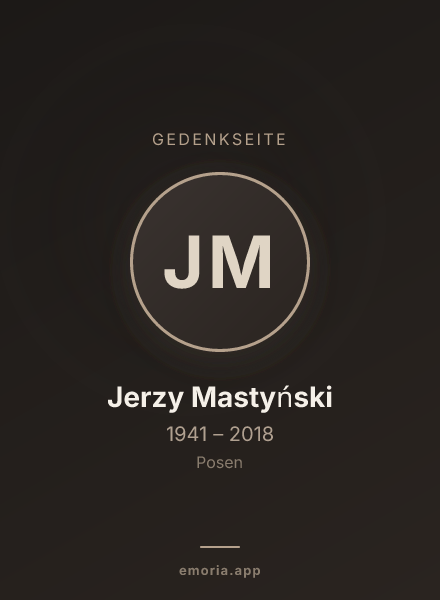 Gedenkportrait von Jerzy Mastyński