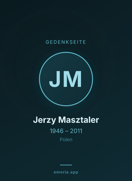 Gedenkportrait von Jerzy Masztaler