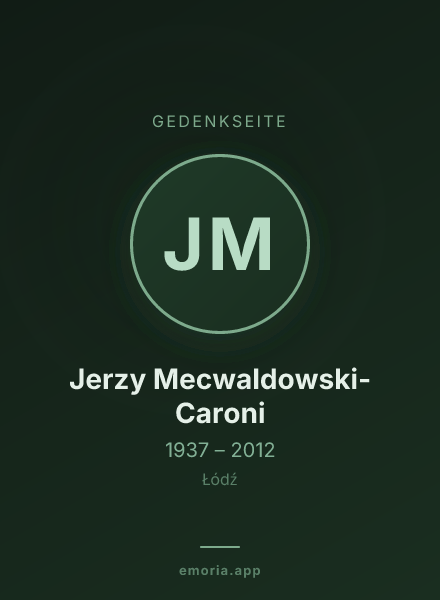 Gedenkportrait von Jerzy Mecwaldowski-Caroni