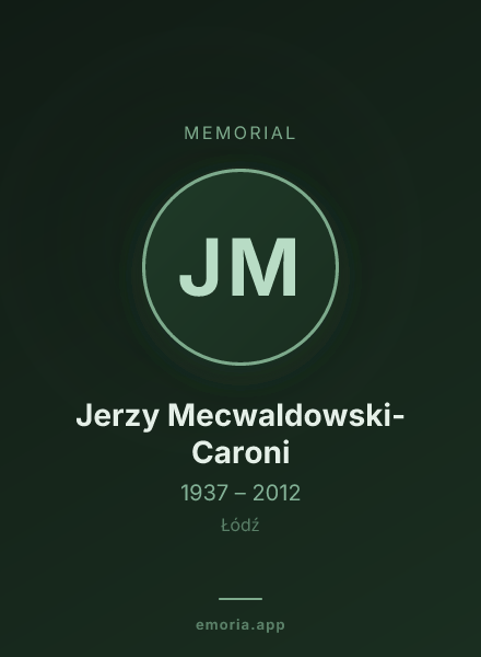 Memorial portrait of Jerzy Mecwaldowski-Caroni