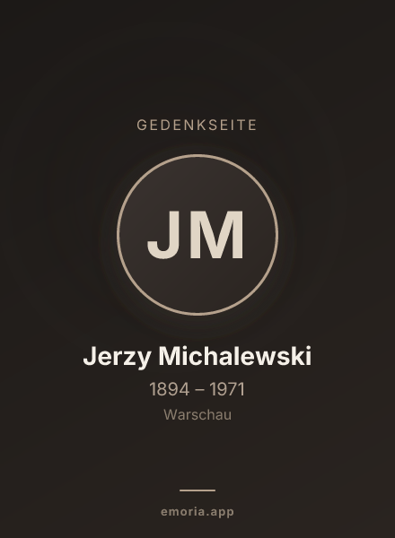 Gedenkportrait von Jerzy Michalewski