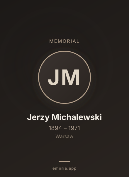 Memorial portrait of Jerzy Michalewski