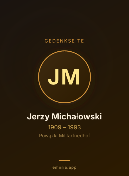 Gedenkportrait von Jerzy Michałowski
