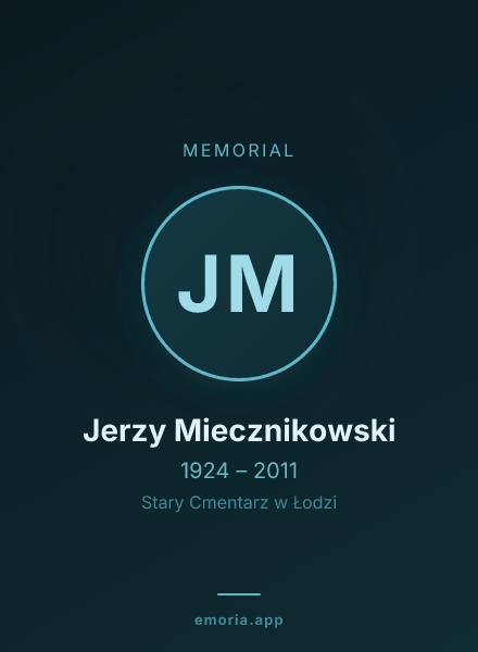 Memorial portrait of Jerzy Miecznikowski