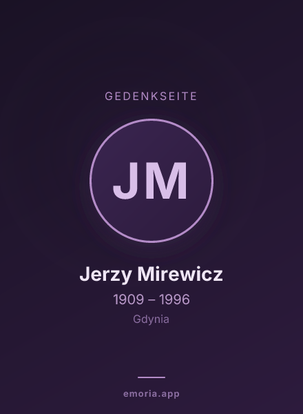 Gedenkportrait von Jerzy Mirewicz