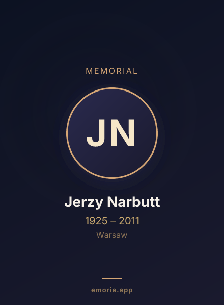 Memorial portrait of Jerzy Narbutt