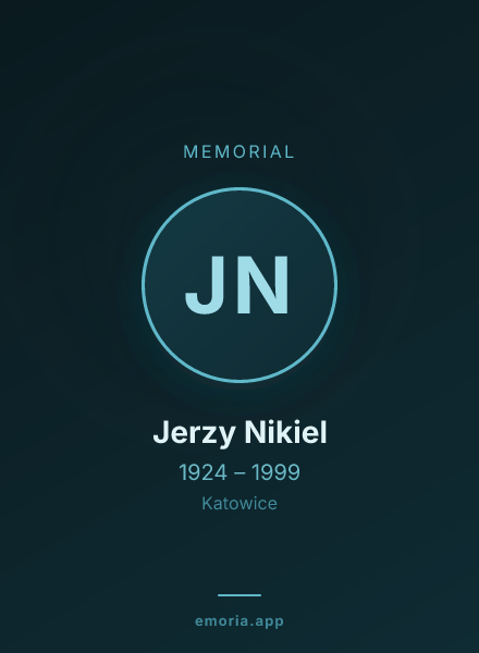Memorial portrait of Jerzy Nikiel