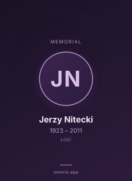 Memorial portrait of Jerzy Nitecki