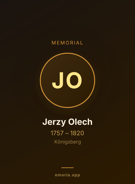 Memorial portrait of Jerzy Olech