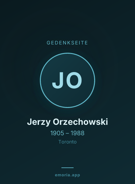 Gedenkportrait von Jerzy Orzechowski