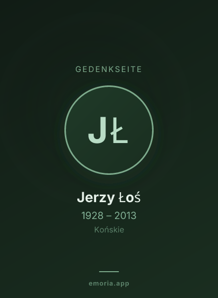 Gedenkportrait von Jerzy Łoś
