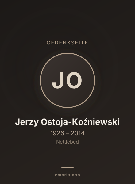Gedenkportrait von Jerzy Ostoja-Koźniewski