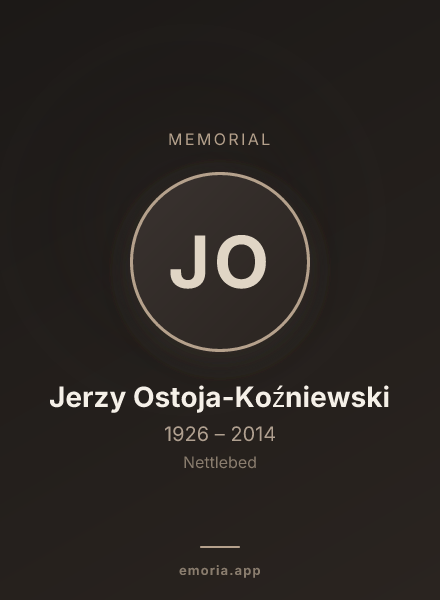 Memorial portrait of Jerzy Ostoja-Koźniewski