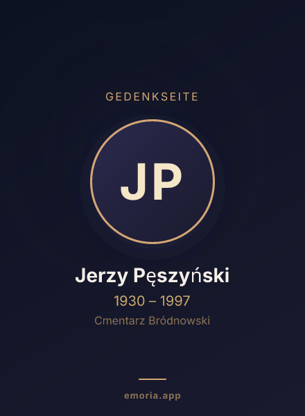 Gedenkportrait von Jerzy Pęszyński