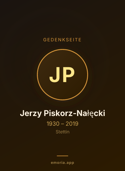 Gedenkportrait von Jerzy Piskorz-Nałęcki