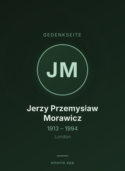 Gedenkportrait von Jerzy Przemysław Morawicz