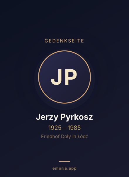 Gedenkportrait von Jerzy Pyrkosz