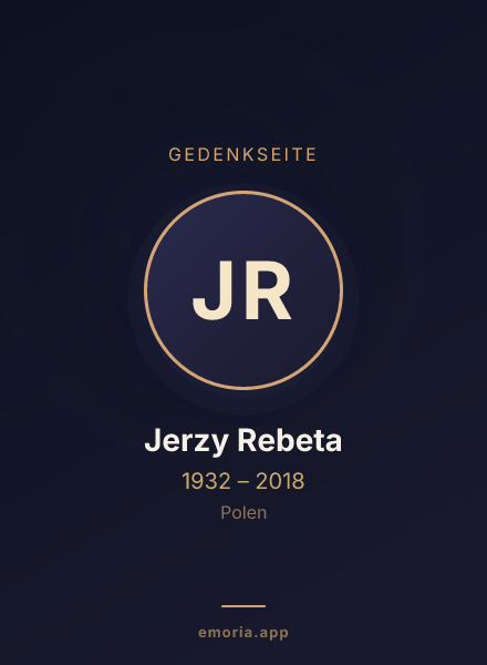 Gedenkportrait von Jerzy Rebeta