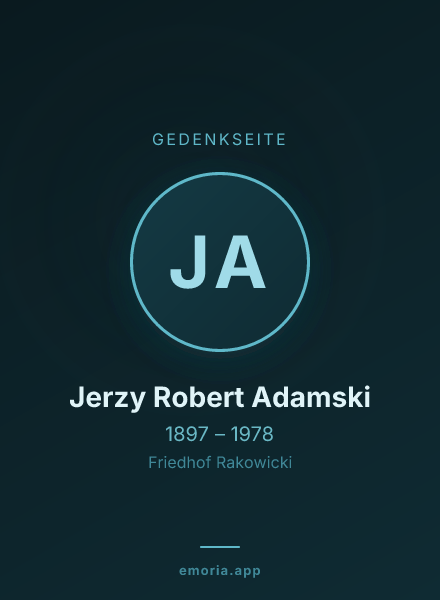 Gedenkportrait von Jerzy Robert Adamski