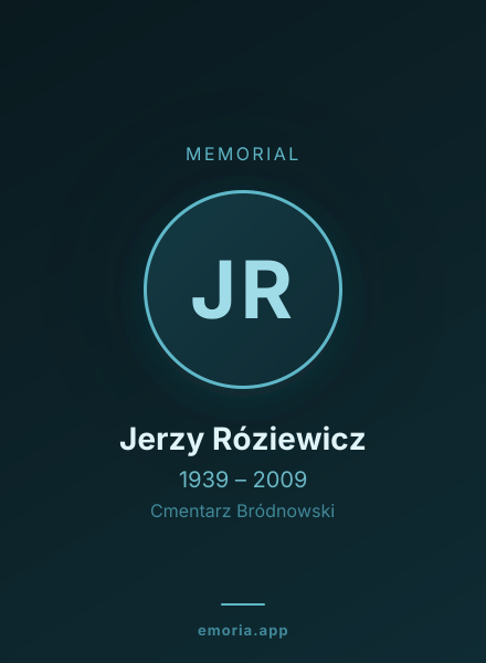 Memorial portrait of Jerzy Róziewicz