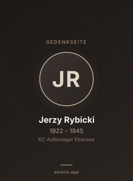 Gedenkportrait von Jerzy Rybicki