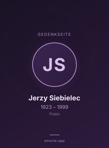 Gedenkportrait von Jerzy Siebielec