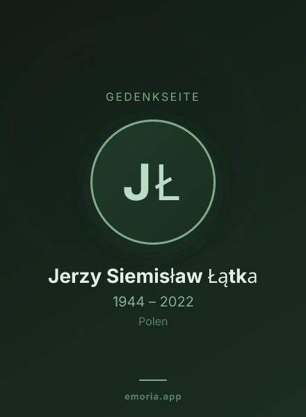 Gedenkportrait von Jerzy Siemisław Łątka